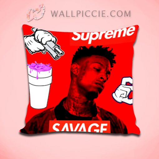 21 Savage Supreme Gang Throw Pillow Cover