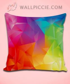 Abstract Geometric Rainbow Decorative Pillow Cover