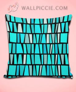 African Inspired Turquoise Domino Decorative Pillow Cover