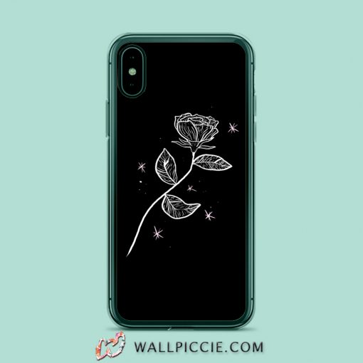 Asthetic Outline Rose iPhone Xr Case