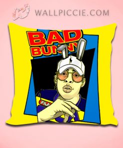 Bad Bunny Hip Hop Rapper Throw Pillow Cover
