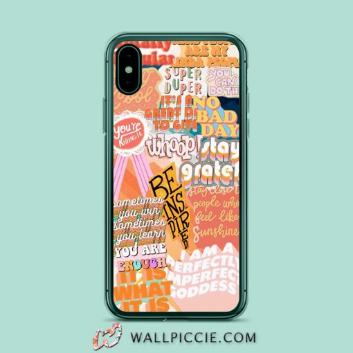 Be Inspired Collage Quote iPhone Xr Case