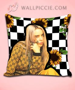 Billie Eilish Sunflower Throw Pillow Cover