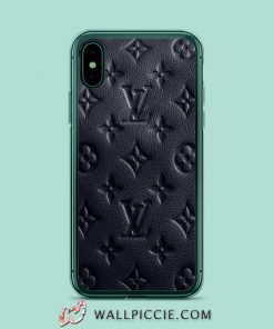 Black Leather Bag Pattern iPhone Xr Case