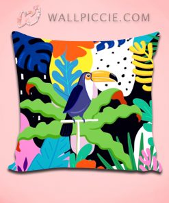 Bold Tropical Jungle Abstraction Decorative Pillow Cover