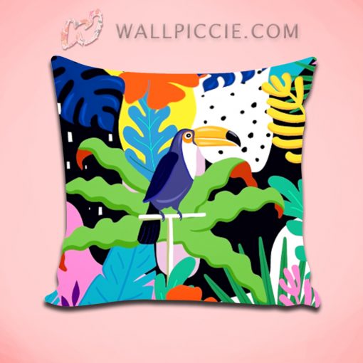 Bold Tropical Jungle Abstraction Decorative Pillow Cover