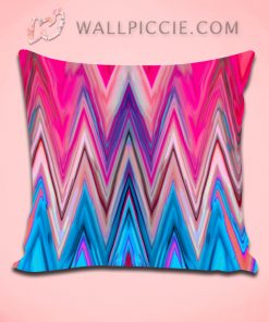 Bright Pink Teal Chevron Decorative Throw Pillow Cover