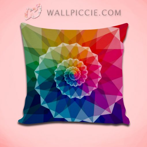 Colourful Spiral Geometric Decorative Pillow Cover