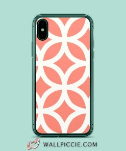 Coral Geometric Pattern iPhone Xr Case