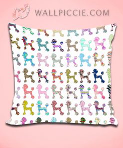 Cute French Poodle Girly Whimsical Decorative Throw Pillow Cover