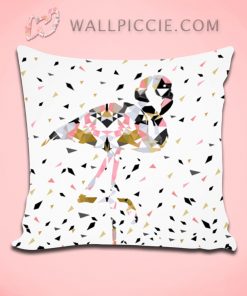Cute Geometric Flamingo Abstract Decorative Pillow Cover