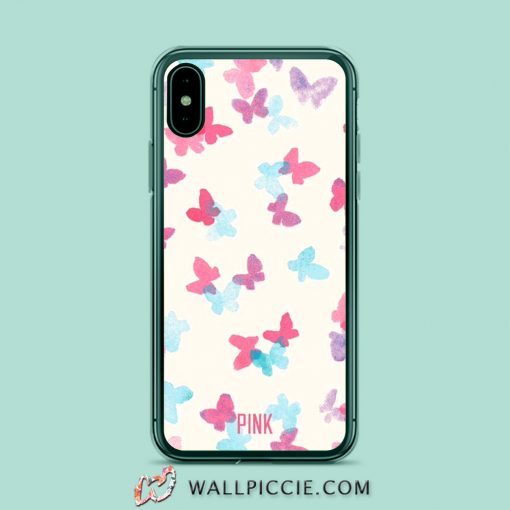 Cute Pink Butterfly Pattern iPhone Xr Case