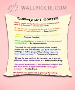 Disney Life Quotes Decorative Pillow Cover