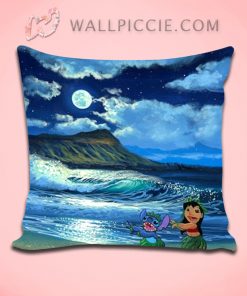 Disney Lilo Stitch Hawaiian Moon Decorative Pillow Cover