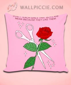 Dont Teach Girls Feminist Quote Decorative Pillow Cover