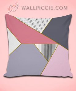 Elegant Geometric Stripes Polka Dots Decorative Pillow Cover