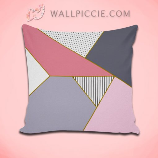 Elegant Geometric Stripes Polka Dots Decorative Pillow Cover