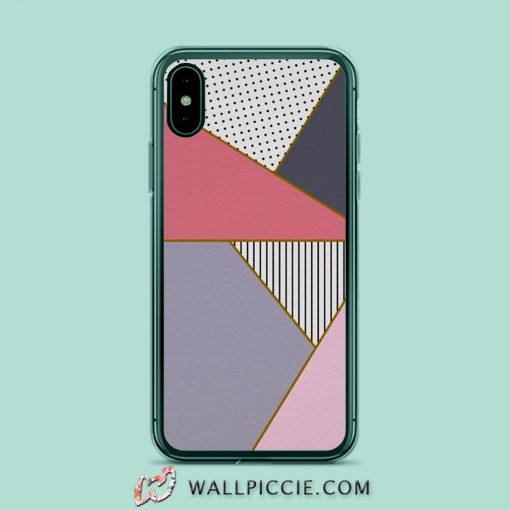 Elegant Geometric Stripes Polka Dots iPhone Xr Case
