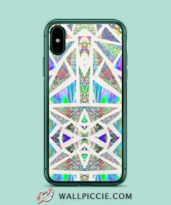 Faux Holographic Geometric Pattern iPhone Xr Case
