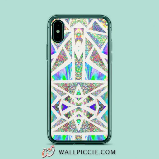 Faux Holographic Geometric Pattern iPhone Xr Case