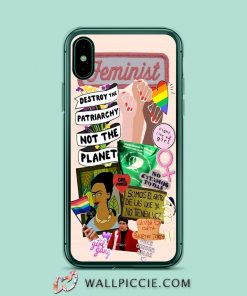 Feminist Fight Like Girl Collage iPhone Xr Case