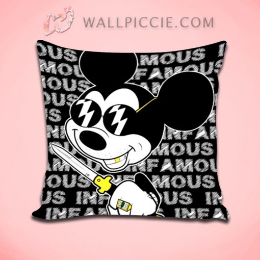 Funny Mickey Mouse Infamous Decorative Pillow Cover