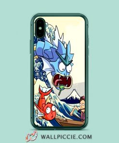 Funny Rick Morty Great Off Kanagawa Wave iPhone Xr Case