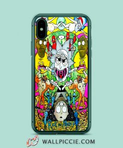 Funny Rick Morty Zombie Collage iPhone Xr Case