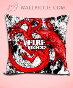 Game Of Thrones Fire And Blood Throw Pillow Cover
