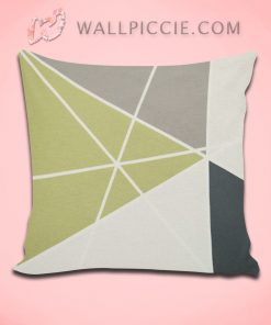 Geometric Yellow Grey Decorative Pillow Cover