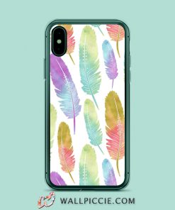 Girly Feather Pattern iPhone Xr Case