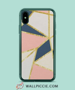 Girly Geometric Triangles Faux iPhone Xr Case