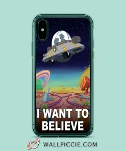 I Want To Believe Rick Morty iPhone Xr Case