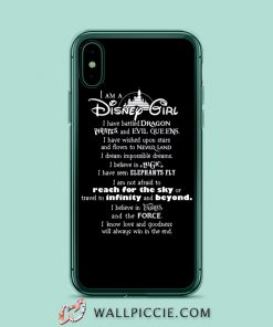 Im A Disney Girl Quote iPhone Xr Case
