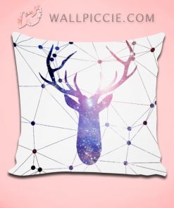 Interstellar Geometric Deer Decorative Pillow Cover