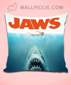 Jaws Vintage Movie Throw Pillow Cover