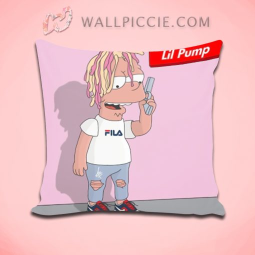 Lil Pump Bart Simpson Throw Pillow Cover