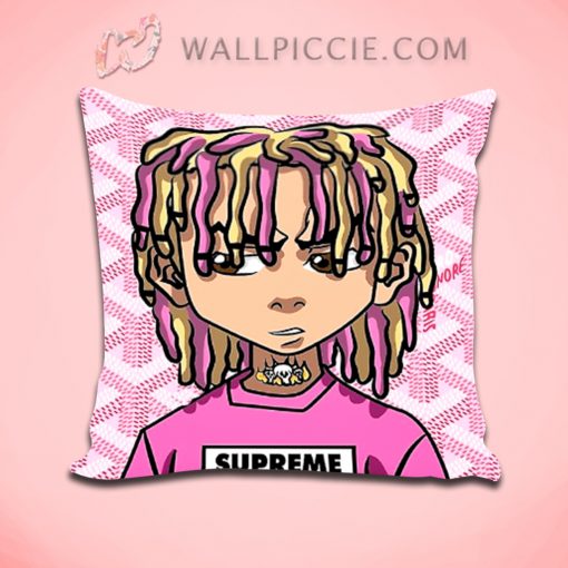 Lil Pump X Supreme Throw Pillow Cover