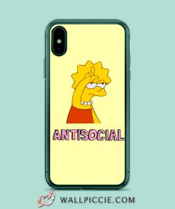 Lisa Simpson Anti Social iPhone Xr Case