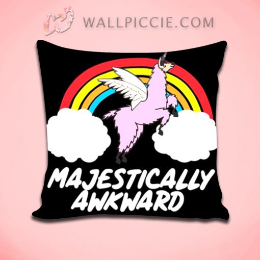 Llama Majestically Awkward Decorative Pillow Cover