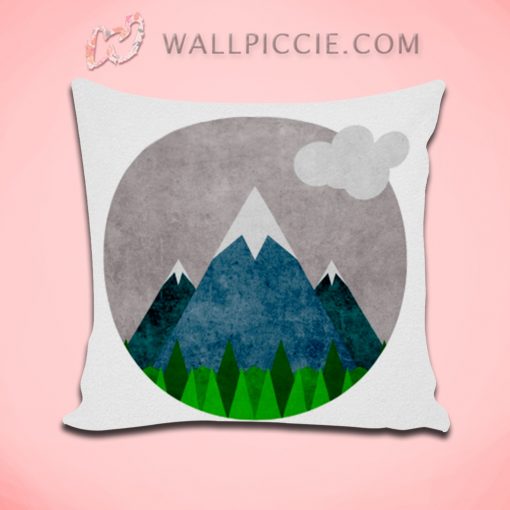 MInimalist Mountain Art Decorative Pillow Cover