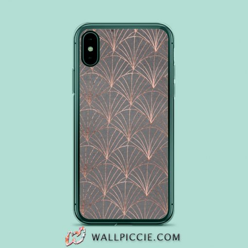 Mermaid Scallop Rose Gold Grey iPhone Xr Case