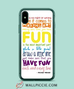 Mickey Mouse Disney Quote iPhone Xr Case
