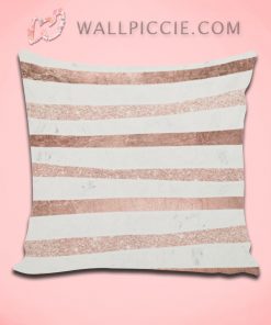 Modern Faux Rose Gold Glitter Foil Marble Decorative Pillow Cover