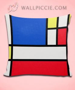 Mondrian Inspired Geometrical Decorative Pillow Cover