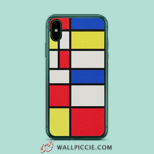 Mondrian Inspired Geometrical Design iPhone Xr Case