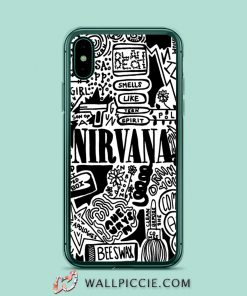 Nirvana Hippie Music Collage iPhone Xr Case