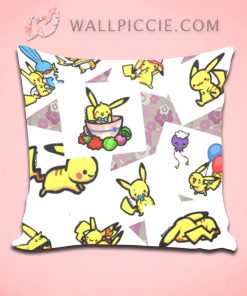Pokemon Pikachu Collage Throw Pillow Cover