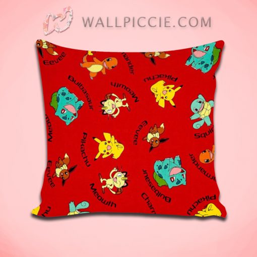 Pokemon Pikachu Pattern Throw Pillow Cover