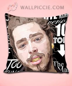 Post Malone Self Potrait Throw Pillow Cover